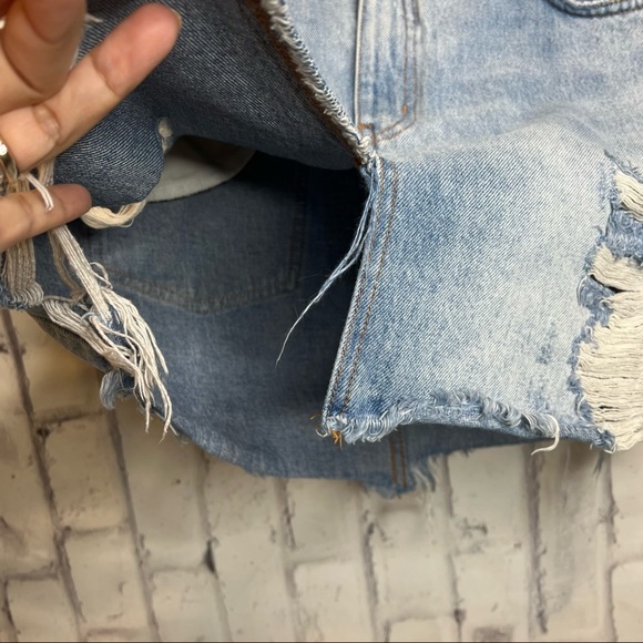 Free People Bailey Denim Mini Skirt Blue 30 - Picture 4 of 8